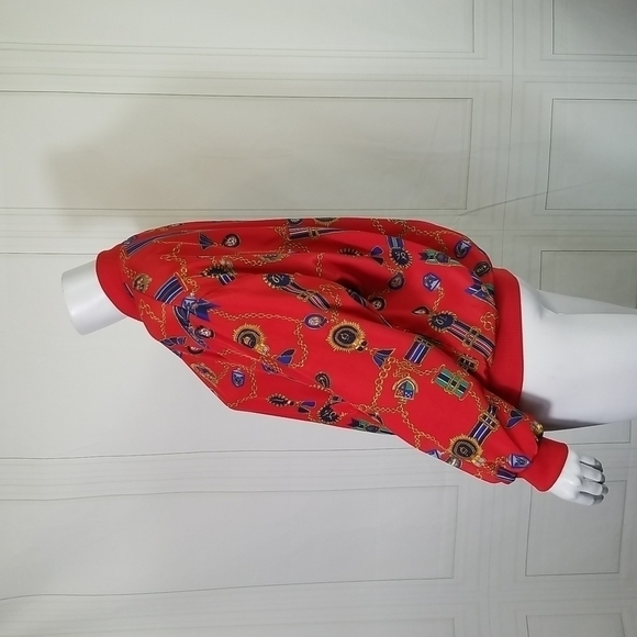 ALFRED Dunner SZ 12 Jacket Vintage 80's Bomber Gold Chain Military Medal Design - Picture 5 of 7